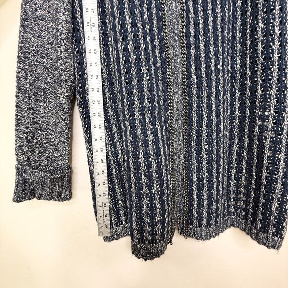 NWT Chico's Textured Tina Cardigan Sweater Pattern Blue Chain XXL Size 4 - Picture 15 of 16